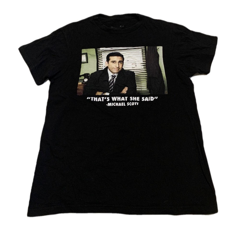 The Office" Michael Scott "That's What She Said" T-Shirt, Black, Small